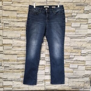 ​Vintage America Blues Boho Straight Jeans Women's 8S/29 Dark Wash Stretch Denim
